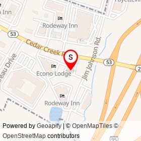 Exxon on Cedar Creek Road, Fayetteville North Carolina - location map