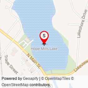 Hope Mills Lake on , Hope Mills North Carolina - location map
