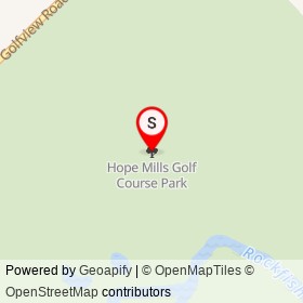 Hope Mills Golf Course Park on , Hope Mills North Carolina - location map