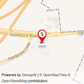 Shell on Goldsboro Road, Eastover North Carolina - location map