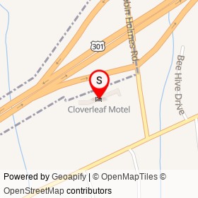 Cloverleaf Motel on Dobbin Holmes Road, Eastover North Carolina - location map