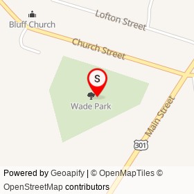 Wade Park on , Wade North Carolina - location map