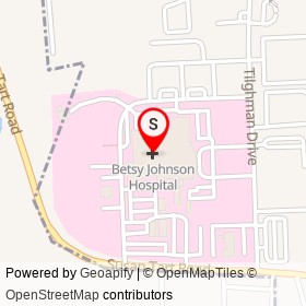 Betsy Johnson Hospital on Tilghman Drive, Dunn North Carolina - location map