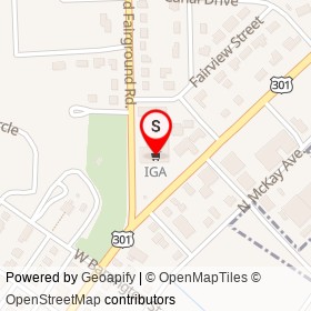 IGA on Old Fairground Road, Dunn North Carolina - location map