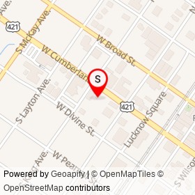 McLamb Auto Mart on West Cumberland Street, Dunn North Carolina - location map