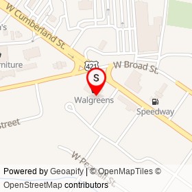 Walgreens on West Cumberland Street, Dunn North Carolina - location map