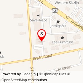 Yamato Japanese Restaurant on South Powell Avenue, Dunn North Carolina - location map