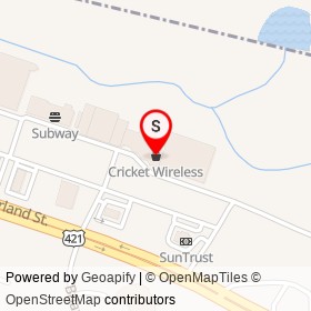 Cricket Wireless on West Cumberland Street, Dunn North Carolina - location map