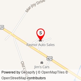 Raynor Auto Sales on Plain View Highway, Dunn North Carolina - location map
