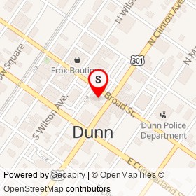 Sonage Salon & Day Spa on East Broad Street, Dunn North Carolina - location map
