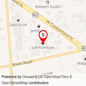 Lee Furniture on Commerce Drive, Dunn North Carolina - location map