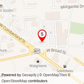 KFC on West Broad Street, Dunn North Carolina - location map