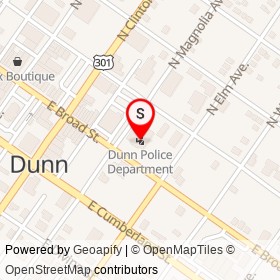Dunn Police Department on North Magnolia Avenue, Dunn North Carolina - location map