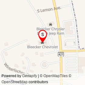 Bleecker Chevrolet on East Cumberland Street, Dunn North Carolina - location map