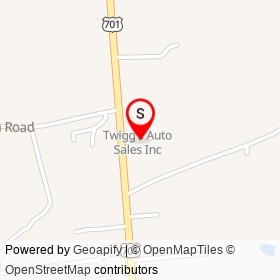 Massengill's Tire on US 701, Four Oaks North Carolina - location map
