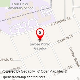 Jaycee Picnic Gazebo on North Baker Street, Four Oaks North Carolina - location map