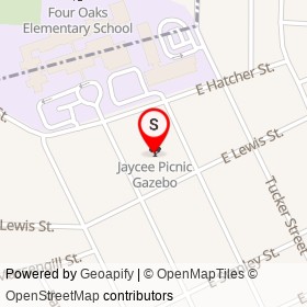 Picnic Gazebo on East Lewis Street, Four Oaks North Carolina - location map
