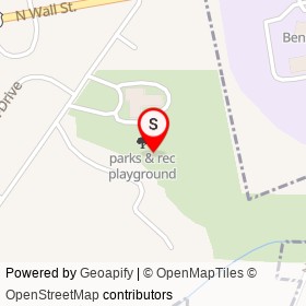 parks & rec playground on , Benson North Carolina - location map