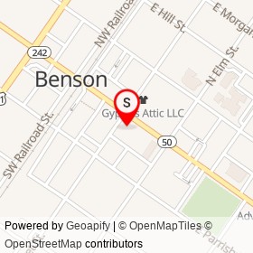 Benson Flower Shop on East Main Street, Benson North Carolina - location map