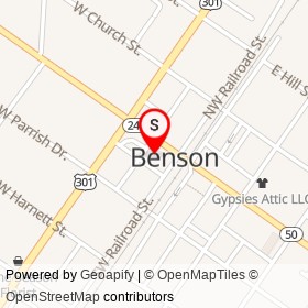 Raynor R Max Dr Optometrist on South Ellis Drive, Benson North Carolina - location map
