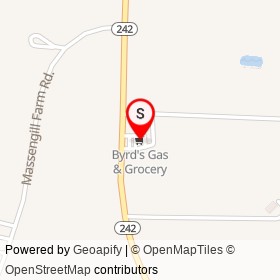 Byrd's Gas & Grocery on NC 242, Benson North Carolina - location map