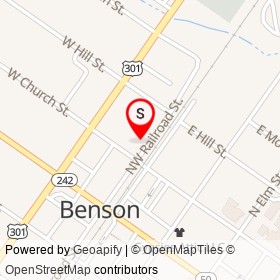 Corner Tires, Benson , NC on West Church Street, Benson North Carolina - location map