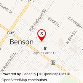 Orbe's Wash & Fold Inc on East Church Street, Benson North Carolina - location map