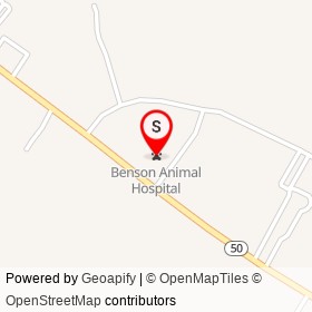 Benson Animal Hospital on Banner Lane, Benson North Carolina - location map