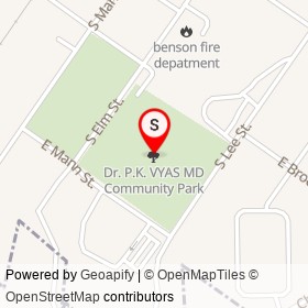 Dr. P.K. VYAS MD Community Park on , Benson North Carolina - location map