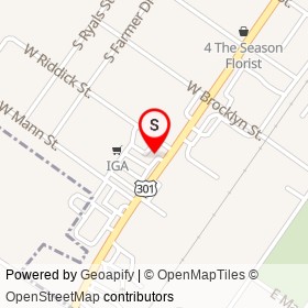 IGA Express on West Riddick Street, Benson North Carolina - location map