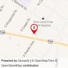 Rex's Auto Repairs on South Peedin Avenue, Pine Level North Carolina - location map
