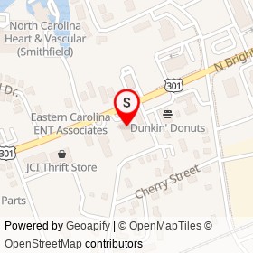 Sherwin-Williams on North Brightleaf Boulevard, Smithfield North Carolina - location map