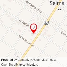 Brotherhood on South Pollock Street, Selma North Carolina - location map