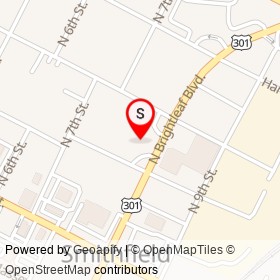 Evans Tire & Automotive Center on North Brightleaf Boulevard, Smithfield North Carolina - location map