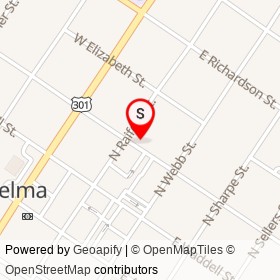 Rudy Theatre on East Oak Street, Selma North Carolina - location map