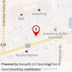 Mattress Firm on North Brightleaf Boulevard, Smithfield North Carolina - location map