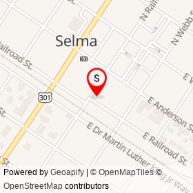 D’s Seafood Market on South Raiford Street, Selma North Carolina - location map