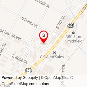 Sherwin-Williams on South 7th Street, Smithfield North Carolina - location map