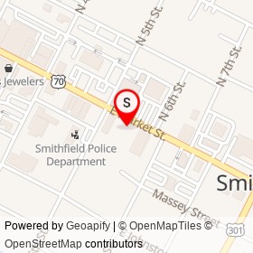 Cricket's Grill on East Market Street, Smithfield North Carolina - location map