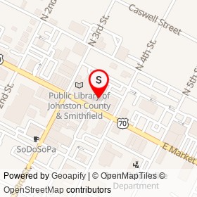 Ava Gardner Museum on East Market Street, Smithfield North Carolina - location map