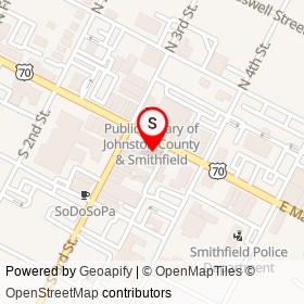 The Diner on East Market Street, Smithfield North Carolina - location map