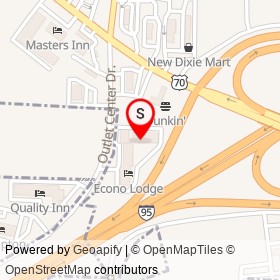 Suburban Extended Stay Hotel on Outlet Center Drive, Selma North Carolina - location map