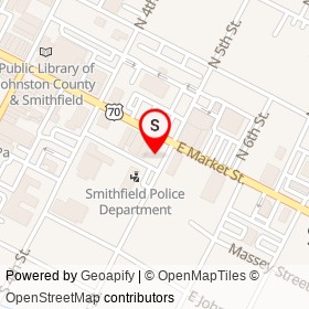 Frank's Automotive on East Market Street, Smithfield North Carolina - location map