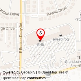 Belk on North Brightleaf Boulevard, Smithfield North Carolina - location map