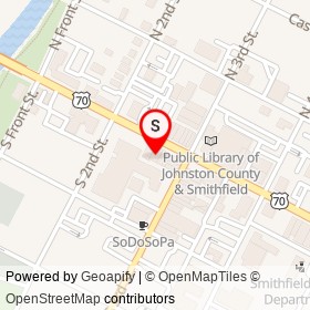 Gotham's Deli on East Market Street, Smithfield North Carolina - location map
