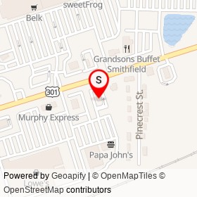 Hardee's on North Brightleaf Boulevard, Smithfield North Carolina - location map