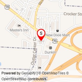 KFC on US 70, Selma North Carolina - location map