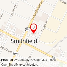 Advance Auto Parts on North Brightleaf Boulevard, Smithfield North Carolina - location map