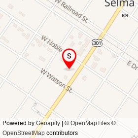 My Casa Hispano Restaurant on South Pollock Street, Selma North Carolina - location map