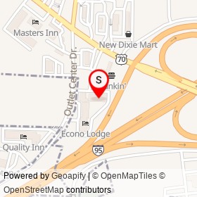 Suburban Extended Stay Hotel Selma I-95 on Outlet Center Drive, Selma North Carolina - location map